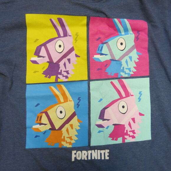 FORTNITE LLAMA Character T Shirt Size M Men Blue  Anime Gaming Loot Llama - Picture 2 of 6